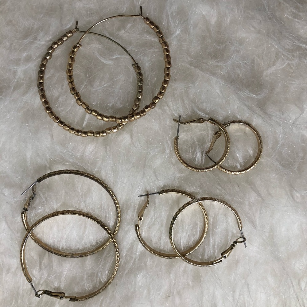 Gold Hoops Bundle - Picture 1 of 2